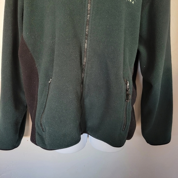 Polar Sportswear Green Black Full Zip Fleece Jacket Alaska Lg Destination Vacay - Picture 4 of 8